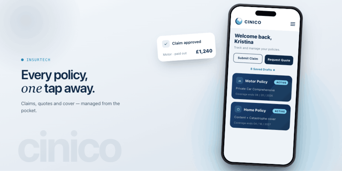 Cinico — mobile insurance platform