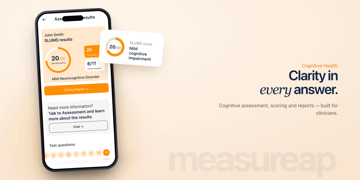 MeasureAP — cognitive health assessment on mobile